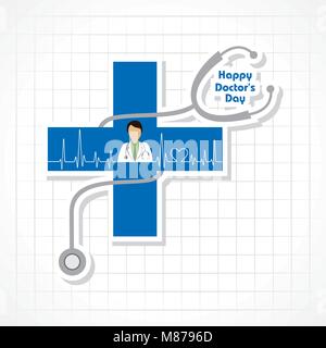 Vector illustration of National Doctors Day stock image and symbols Stock Vector