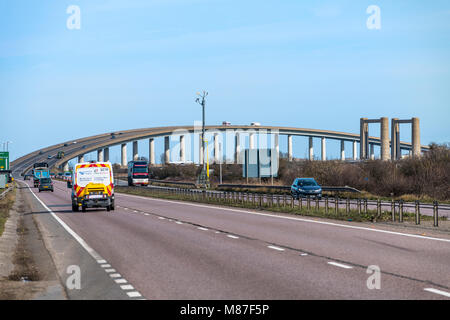 Isle of Sheppy roadbridge, Kent uk Stock Photo