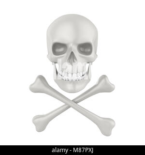 Skull and Crossbones Isolated Stock Photo
