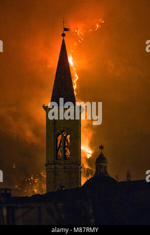 fire of the Morrone Stock Photo