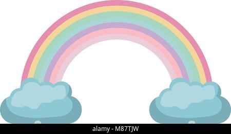 Image of bright rainbow and clouds Stock Photo: 113036946 - Alamy