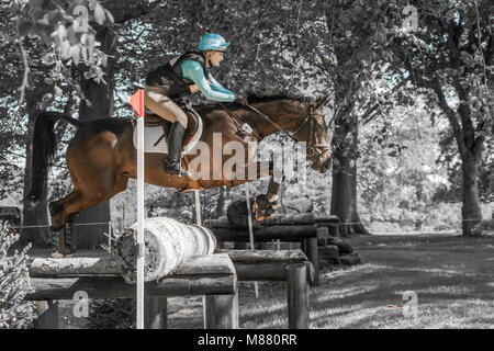 HOUGHTON, NORFOLK/ENGLAND - May 27th 2017: Houghton International Horse Trials 2017 Including cross country, eventing, show jumping and dressage at th Stock Photo