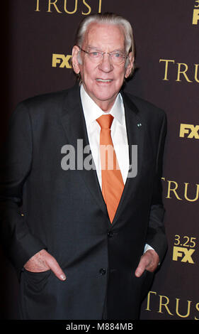 NEW YORK, NY March 14, 2018: Donald Sutherland attend FX Networks & FXP host a special screening of TRUST at Florence Gould Hall in New York. March 14, 2018 Credit:RW/MediaPunch Stock Photo