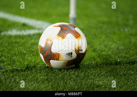 Bilbao, Spain. 15th March, 2017. Ball during 2017/2018 UEFA Europa League Round of 16 football match between Athletic Club and Olympique de Marseille at San Mames Stadium on March 15, 2017 in Bilbao, Spain. Credit: David Gato/Alamy Live News Stock Photo