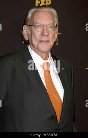 New York City. 14th Mar, 2018. Donald Sutherland attending the FX Networks' 'Trust' New York Screening at Florence Gould Hall on March 14, 2018 in New York City. | Verwendung weltweit/picture alliance Credit: dpa/Alamy Live News Stock Photo