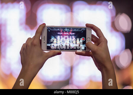 ExCel, London, UK. 16 March 2018. Move It dance event opens from 16-18 March. Performers, day 1 on the main stage. Credit: Malcolm Park/Alamy Live News. Stock Photo