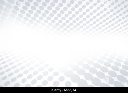 Black halftone dots on white background Stock Photo