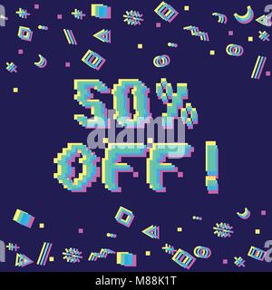50 off sale banner Stock Vector