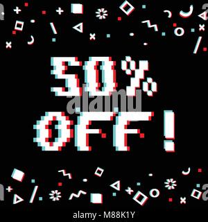 50 off sale banner Stock Vector