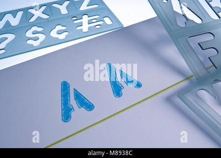 Rules of letters, typography, calligraphy Stock Photo