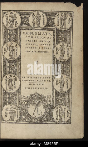Emblemata cvm aliqvot nvmmis antiqvi operis (1564) (14745760271) Stock Photo