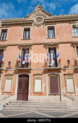 Hotel de Ville, town hall of Saint-Tropez, french riviera, South France, Cote d'Azur, France, Europe Stock Photo