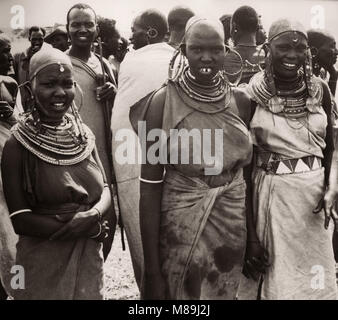 1940s East Africa - maasai women Stock Photo