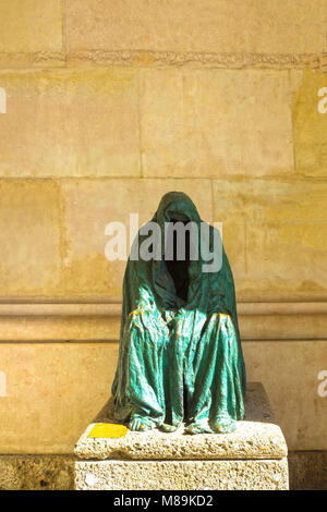 Salzburg, Austria - May 01, 2017: Anna Chromy's sculpture Die Pieta before the Salzburg cathedral Stock Photo