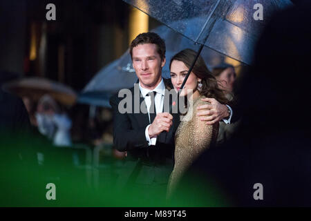 London,UK,8th October 2014,Keira Knightley, Benedict Cumberbatch, 'The Imitation Game' gala at BFI London Film Festival.  Mariusz Goslicki/Alamy Stock Photo