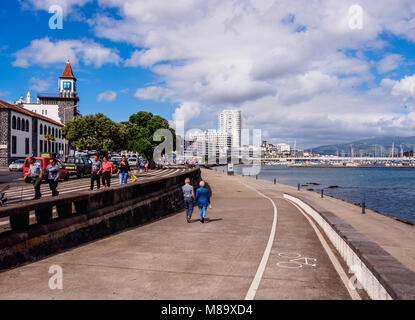 Port in Ponta Delgada, Sao Miguel Island, Azores, Portugal Stock Photo