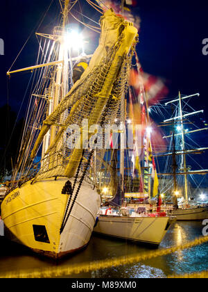 Schooner 'Zawisza Czarny' moored in the harbor of Gdynia. Stock Photo