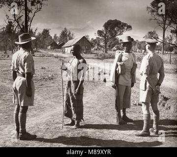 1940s East Africa - army recruits training camp - new recruit Stock Photo