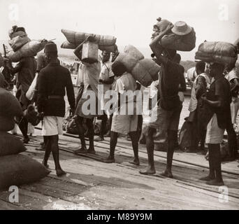 1940s East Africa - passenger ferry Robert Coryndon which sailed across Lake Albert between Uganda and The Belgian Congo (now DR of the Congo) Stock Photo