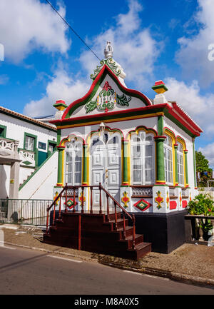 Imperio do Espirito Santo, Fonte do Bastardo, Terceira Island, Azores, Portugal Stock Photo