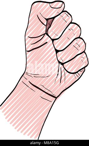 doodle person hand oppose protest revolucion Stock Vector