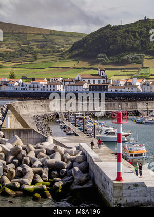 Port in Praia, Graciosa Island, Azores, Portugal Stock Photo