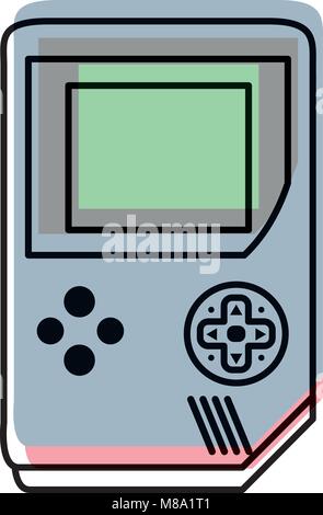 color electronic videogame console with simulator buttons Stock Vector ...