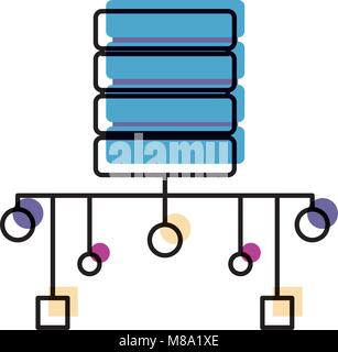 moved color computer technology with cloud data loading vector ...