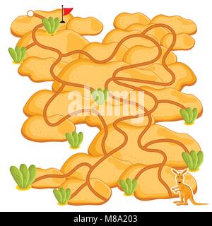 Vector Maze, Logic Game for Kids Stock Vector