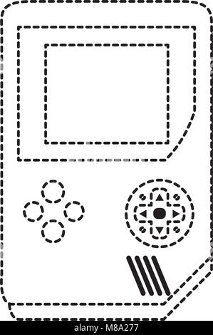 dotted shape gamepad technology electronic console design Stock Vector ...