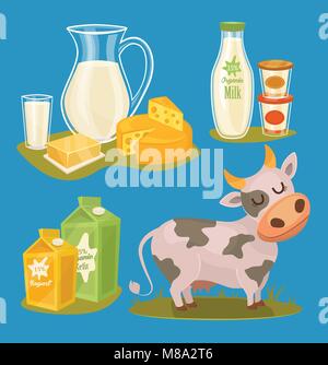 Dairy products isolated, vector illustration Stock Vector Image & Art ...