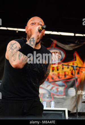 Howard Jones of Killswitch Engage performs on stage during the Vans
