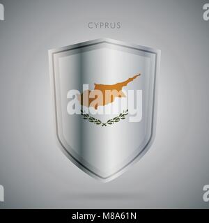 Europe flags series, vector. Cyprus. Modern icon. Stock Vector