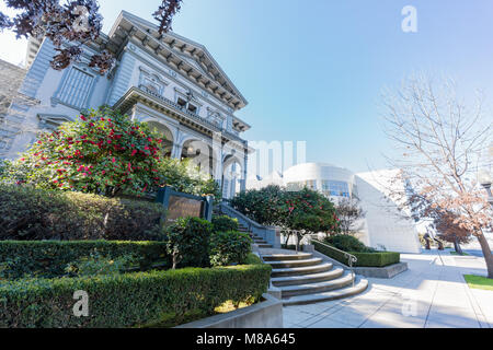 Sacramento, FEB 21: Exterior view of the famous Crocker Art Museum on FEB 21, 2018 at Sacramento, California Stock Photo