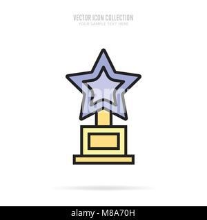 Awards icons isolated with shadow Stock Vector