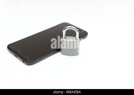 Data Protection Locked Smartphone Stock Photo