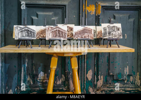 Paintings for sale in Plaka, Athens Stock Photo