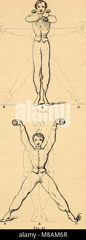 Hand-book of calisthenics and gymnastics - a complete drill-book for schools, families, and gymnasiums - with music to accompany the exercises (1864) (14783083672) Stock Photo