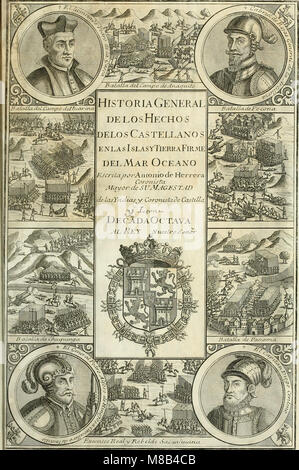 Historia general de los hechos de los castellanos en las islas i tierra firme del mar oceano (1726) (14768069321) Stock Photo