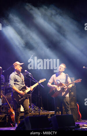 Guitar band Turin Brakes play at the London Palladium as part of their 'Invisible Storm' tour. Stock Photo