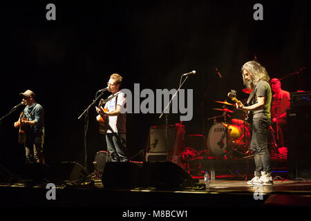 Guitar band Turin Brakes play at the London Palladium as part of their 'Invisible Storm' tour. Stock Photo