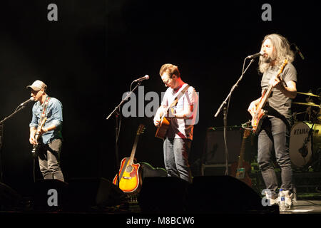 Guitar band Turin Brakes play at the London Palladium as part of their 'Invisible Storm' tour. Stock Photo