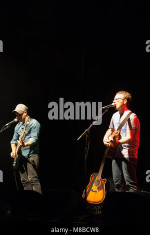 Guitar band Turin Brakes play at the London Palladium as part of their 'Invisible Storm' tour. Stock Photo