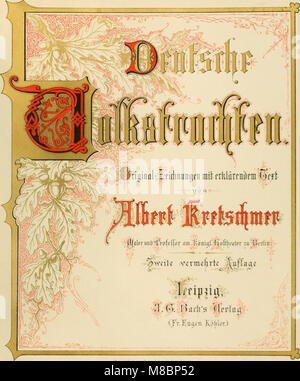 Deutsche Volkstrachten, Original-Zeichnungen mit erklärendem Text (1887) (14781011371) Stock Photo