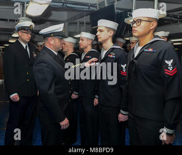 Force Master Chief Rick Mengel, right, Naval Education and Training ...