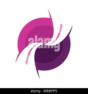 Intersection Harmony Circular Symbol Vector Graphic Logo Design Stock Vector