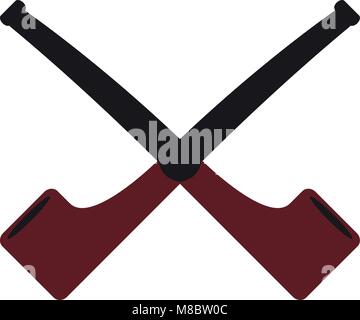 Pair of smoking pipes icon Stock Vector