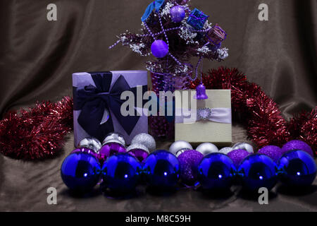 Close Up colorful christmas tree decorations Stock Photo
