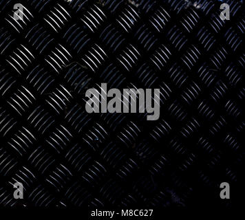 Aluminium dark list with rhombus shapes Stock Photo