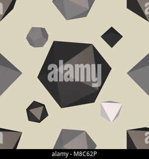 Monochrome geometric seamless pattern Stock Vector